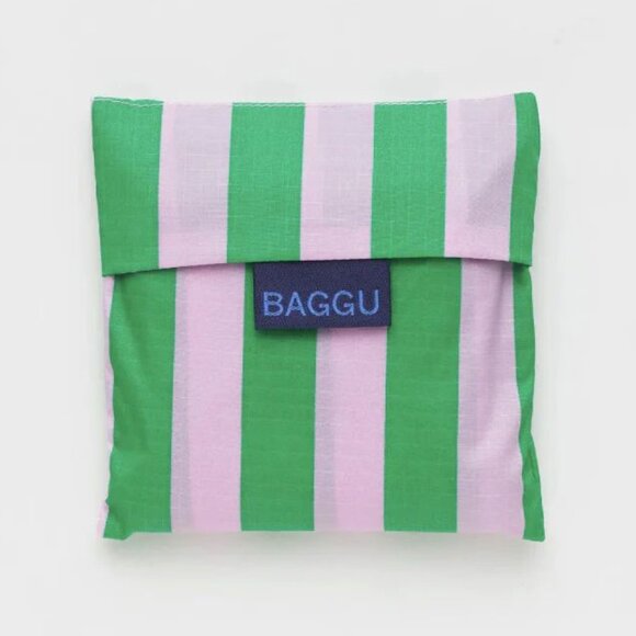 NWT Standard Baggu - Pink Green Awning Stripe - Picture 4 of 7